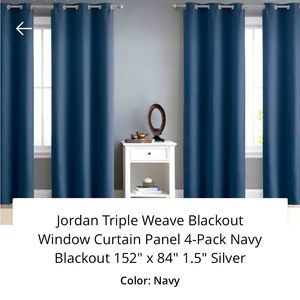 Jordan Triple Weave 152”x84” Blackout Window Curtain Panel (4-Pack)